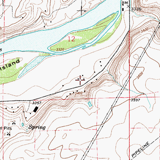 Topographic Map of 19N03E12DCAC01 Well, MT