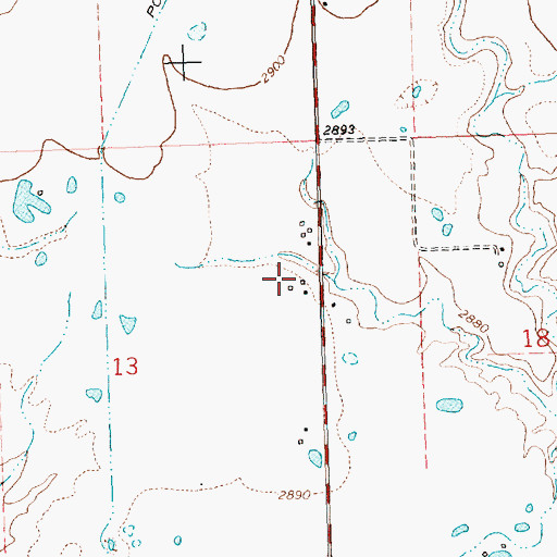 Topographic Map of 19N21W13ADA_01 Well, MT