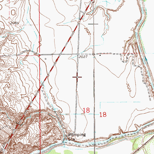 Topographic Map of 19N58E18BA__01 Well, MT