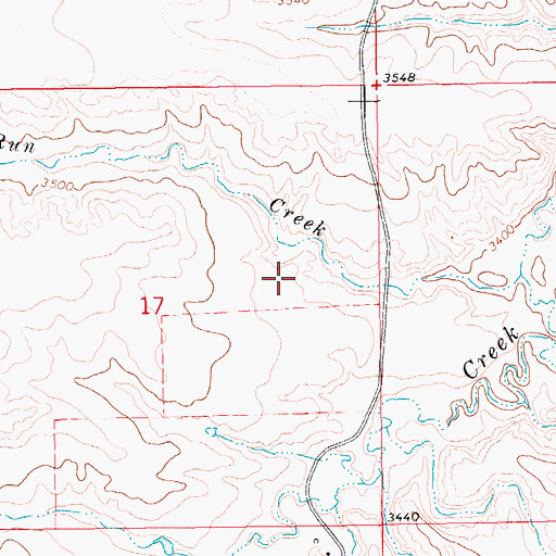 Topographic Map of 19N14E17ADC_01 Well, MT