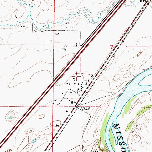 Topographic Map of 19N02E07C___01 Well, MT