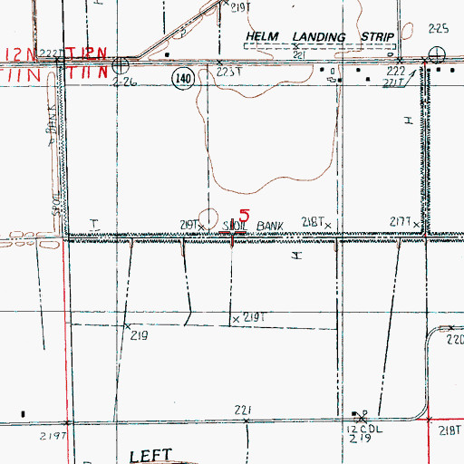 Topographic Map of Ditch Number 45b, AR