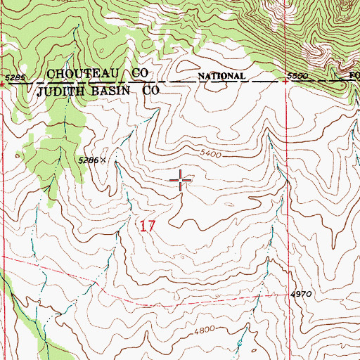 Topographic Map of 19N10E17AC__01 Spring, MT