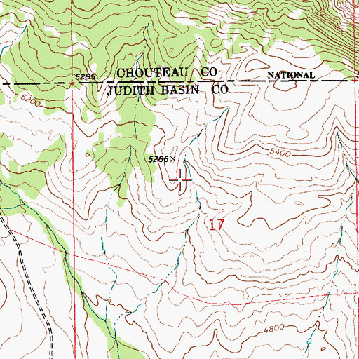 Topographic Map of 19N10E17BD__01 Spring, MT