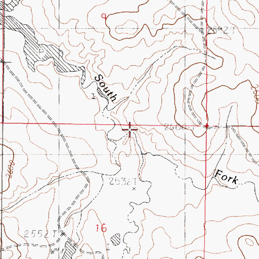 Topographic Map of 19N45E16ABAB01 Well, MT