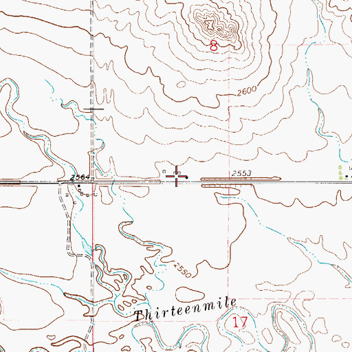Topographic Map of 19N54E08CDCD01 Well, MT