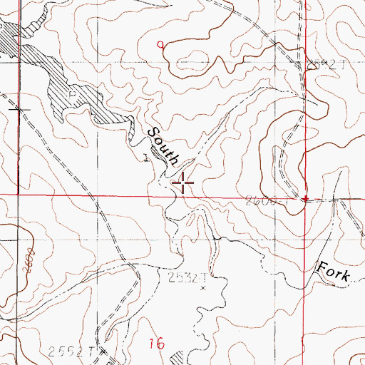 Topographic Map of 19N45E09DCCD01 Well, MT