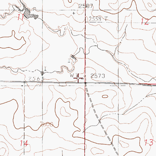 Topographic Map of 19N47E11DDDD01 Well, MT