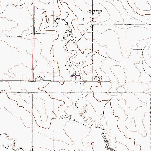 Topographic Map of 19N46E10CDCA01 Well, MT