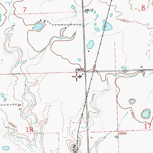 Topographic Map of 19N20W18AAA_01 Well, MT