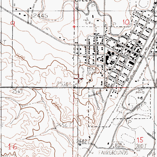 Topographic Map of 19N48E10CCCD01 Well, MT