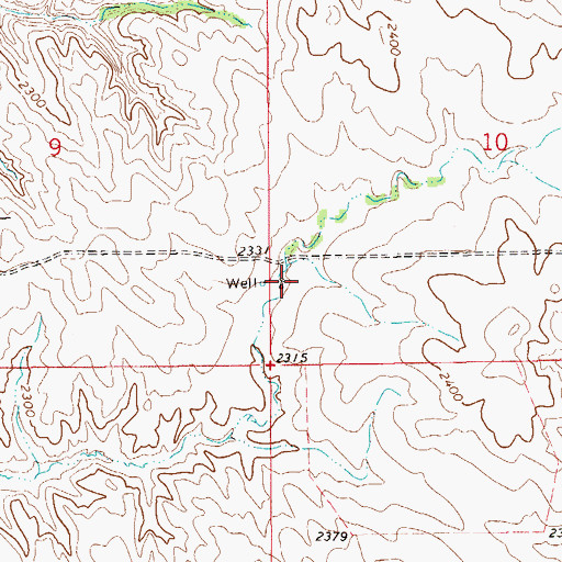 Topographic Map of 19N59E10CCBC01 Well, MT