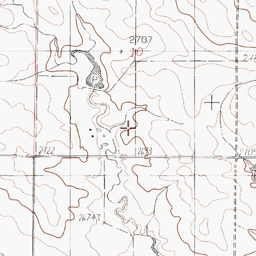 Topographic Map of 19N46E10CDCC01 Well, MT