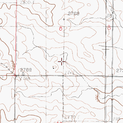 Topographic Map of 19N46E08CDAC01 Well, MT