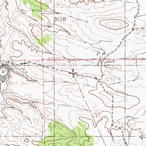 Topographic Map of 19N21E17BBA_01 Well, MT