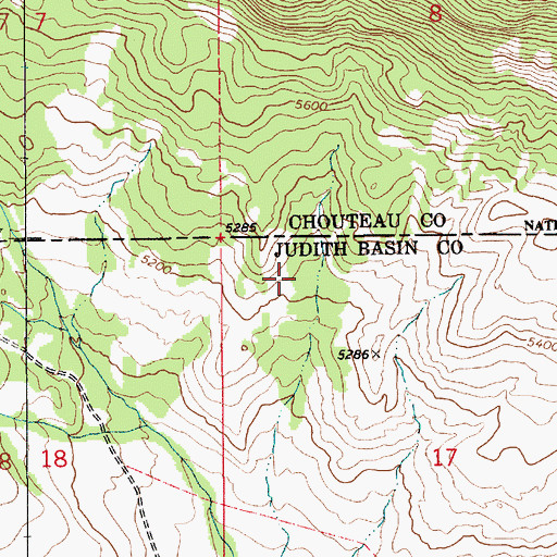Topographic Map of 19N10E17BB__01 Spring, MT