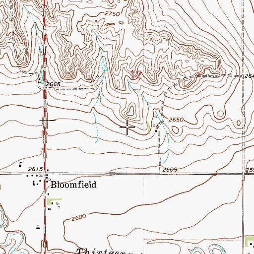 Topographic Map of 19N53E12DCBB01 Well, MT