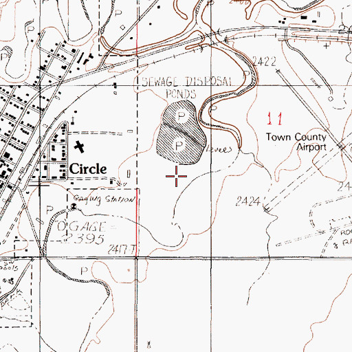 Topographic Map of 19N48E11CBDC01 Well, MT
