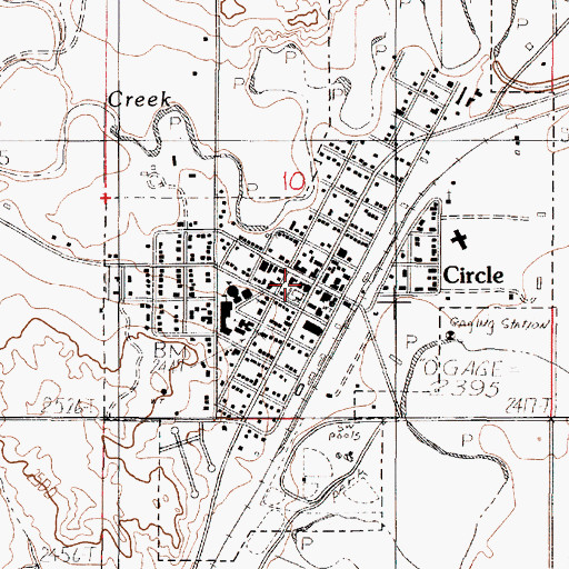 Topographic Map of 19N48E10CADC01 Well, MT