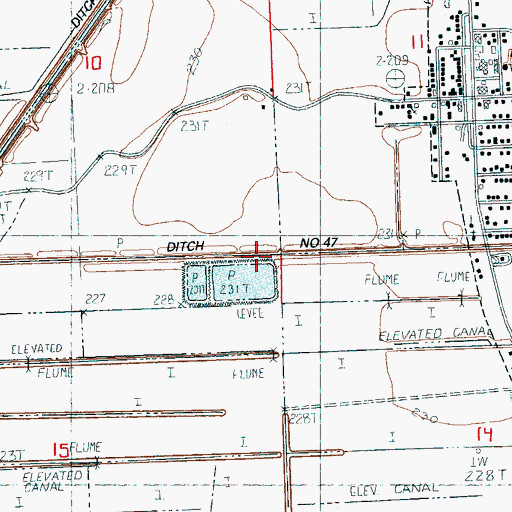 Topographic Map of Ditch Number 47, AR