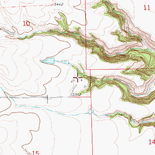 Topographic Map of 19N16E10DDD_01 Spring, MT