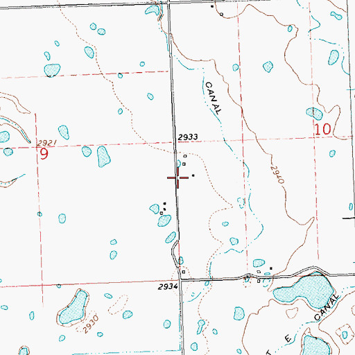 Topographic Map of 19N20W10CBB_01 Well, MT