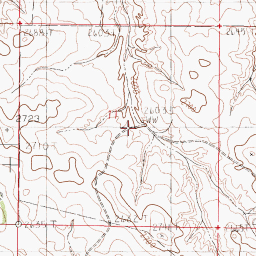 Topographic Map of 19N45E11ACCD01 Well, MT