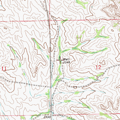 Topographic Map of 19N59E12BCCA01 Well, MT