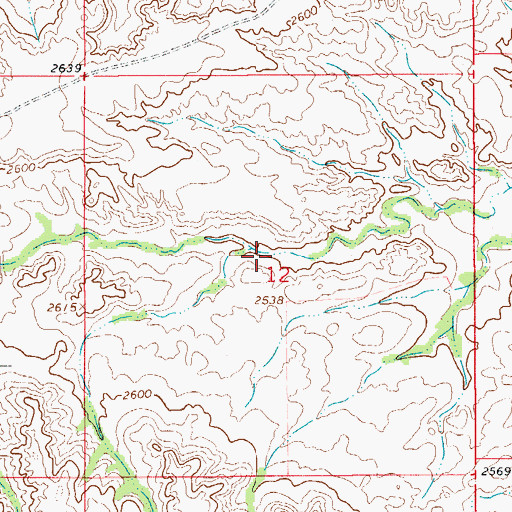 Topographic Map of 19N55E12BDDD01 Well, MT