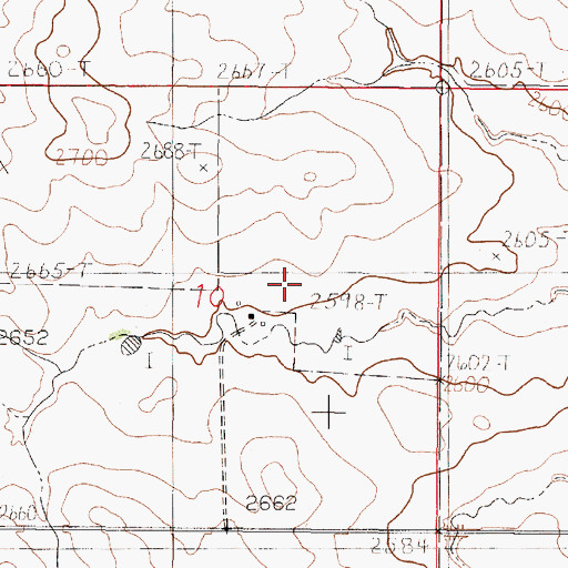 Topographic Map of 19N47E10ACDC01 Well, MT