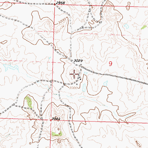 Topographic Map of 19N33E09CBAD01 Well, MT