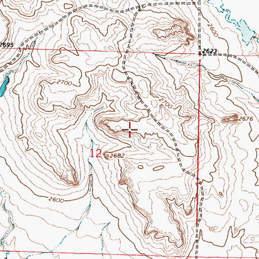 Topographic Map of 19N39E12A___01 Well, MT