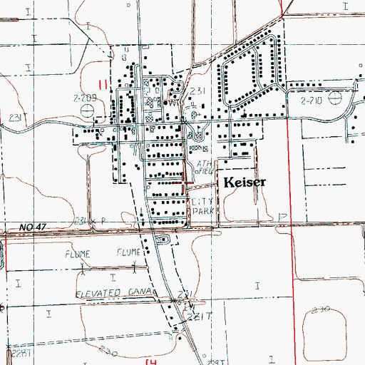 Topographic Map of Ditch Number 47-A, AR
