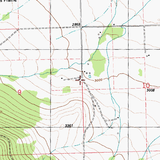 Topographic Map of 19N24W10BCC_01 Well, MT