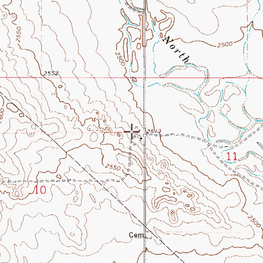 Topographic Map of 19N54E10ADAA01 Well, MT