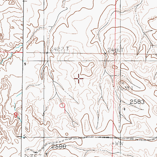 Topographic Map of 19N43E09ABDD01 Well, MT