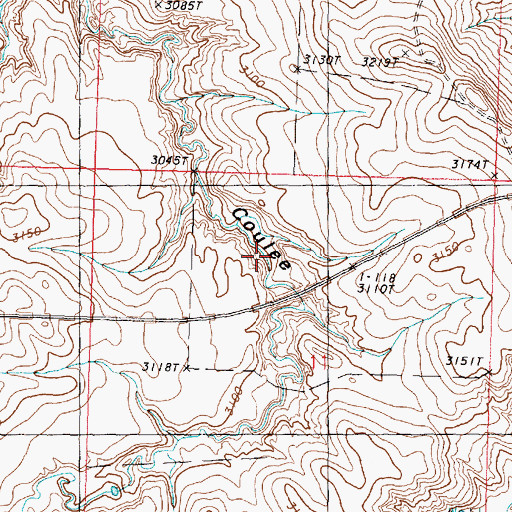Topographic Map of 19N35E07AA__01 Well, MT