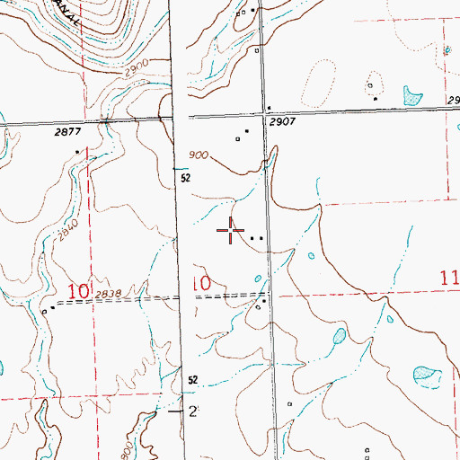Topographic Map of 19N21W10ADA_01 Well, MT