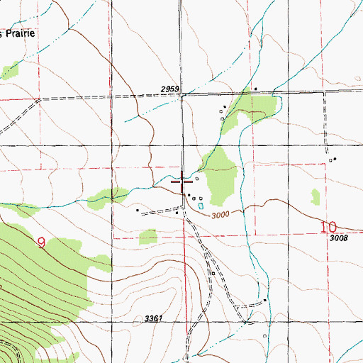 Topographic Map of 19N24W10BCBC01 Well, MT