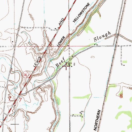 Topographic Map of 19N58E07AADA01 Well, MT