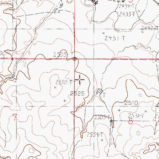 Topographic Map of 19N48E08BBCA01 Well, MT
