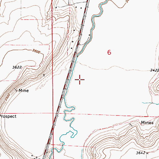 Topographic Map of 19N05E06C___01 Well, MT