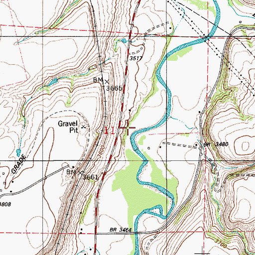 Topographic Map of 19N06E11ACDA01 Well, MT