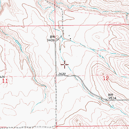 Topographic Map of 19N14E12BC__01 Well, MT