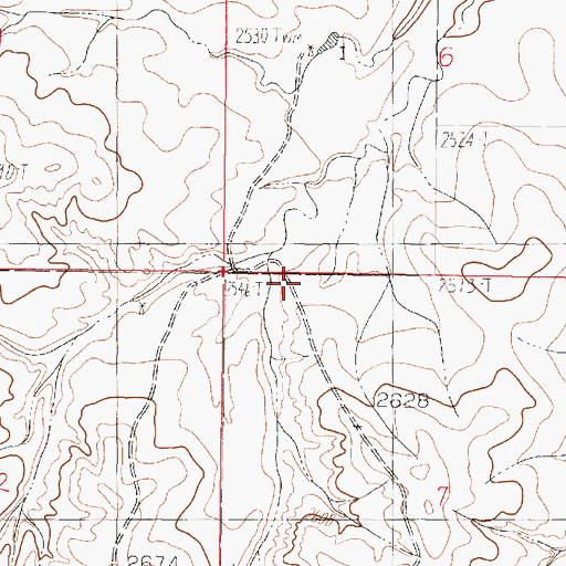 Topographic Map of 19N45E06CCCD01 Well, MT