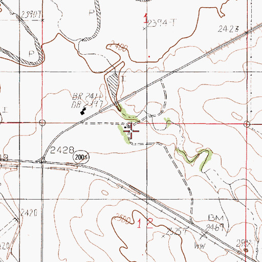 Topographic Map of 19N48E12BAAA01 Well, MT