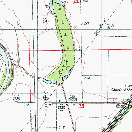 Topographic Map of Ditch Number 48, AR