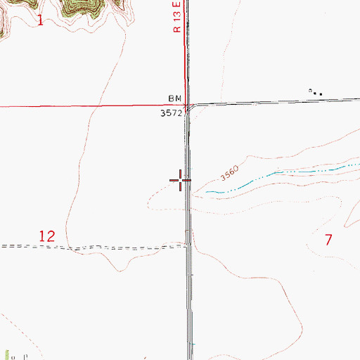 Topographic Map of 19N14E07BCB_01 Well, MT