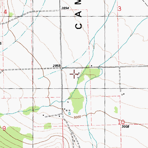 Topographic Map of 19N24W10BBAB01 Well, MT