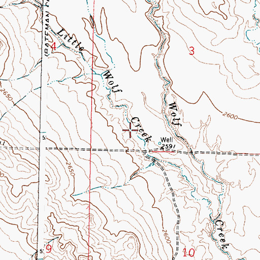 Topographic Map of 19N39E03C___01 Well, MT